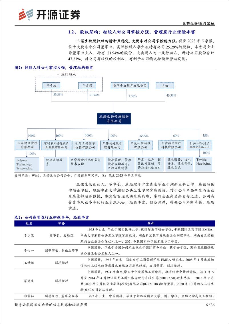 《开源证券-三诺生物-300298-公司首次覆盖报告：血糖监测龙头强势登陆CGM市场，POCT业务延伸打造平台型公司》 - 第6页预览图