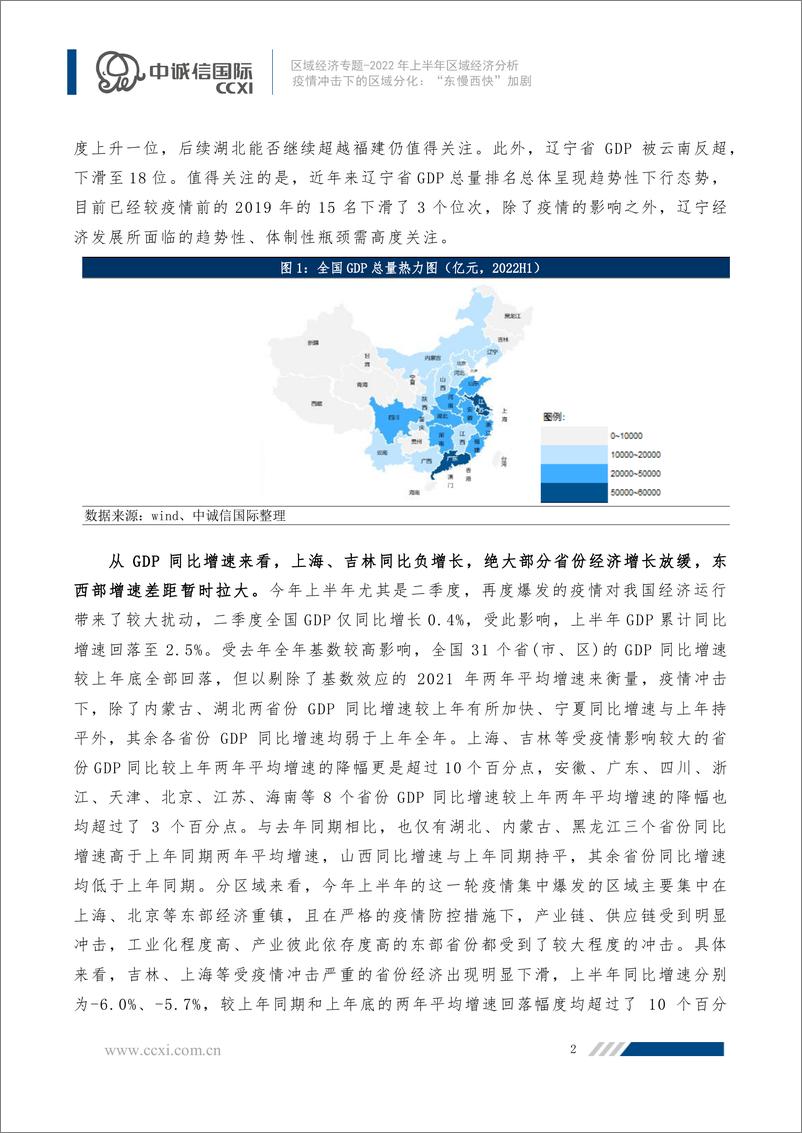 《中诚信-区域经济专题：疫情冲击下的区域分化：“东慢西快”加剧---2022年上半年区域经济分析-12页》 - 第3页预览图