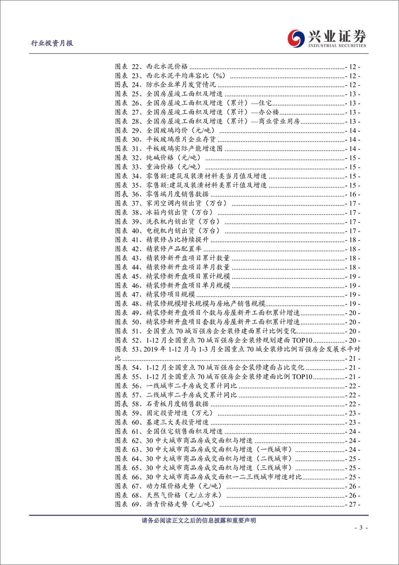 《建筑材料行业地产产业链景气12月月报：竣工全年回正，开工端维持高位-20200120-兴业证券-31页》 - 第4页预览图