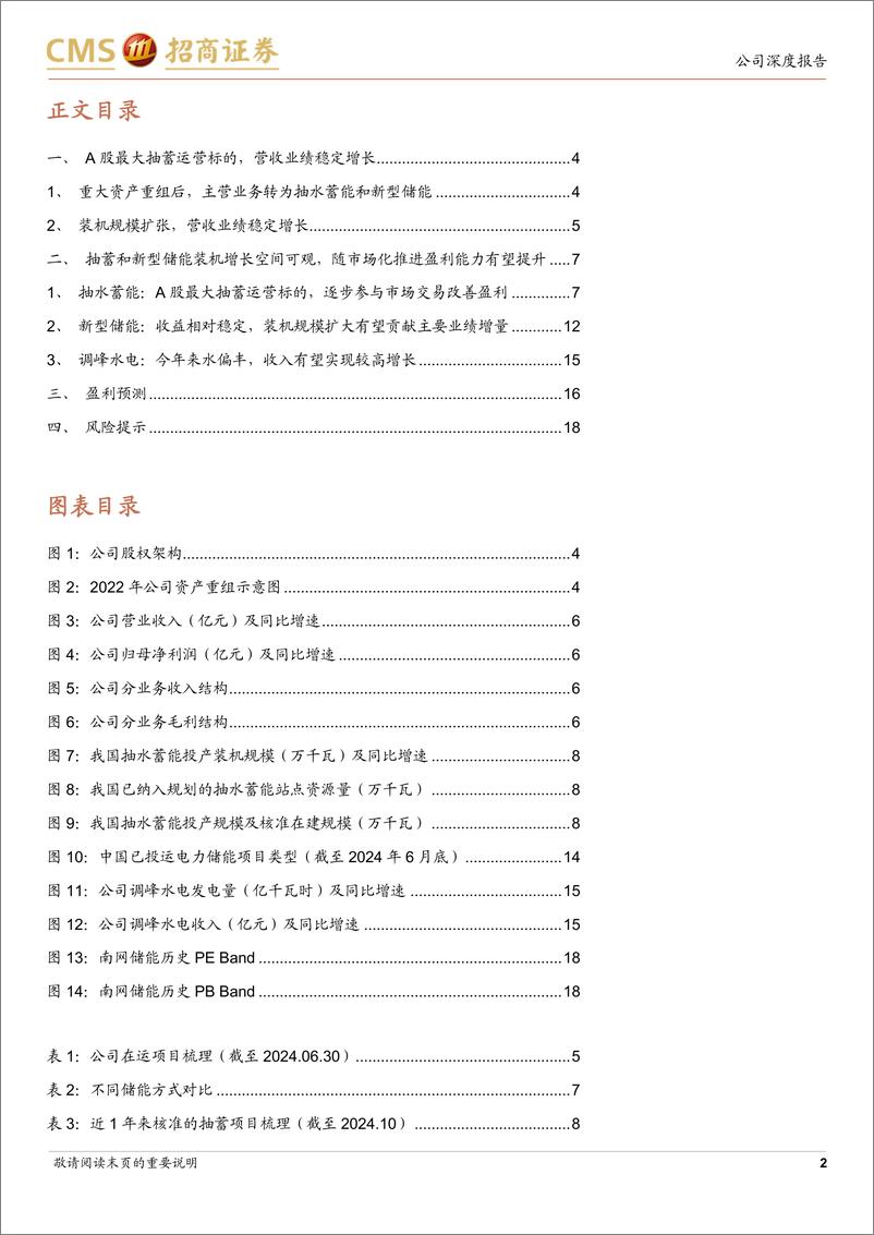 《南网储能(600995)南网下属唯一抽蓄%2b新型储能标的，长期成长空间可观-241105-招商证券-20页》 - 第2页预览图