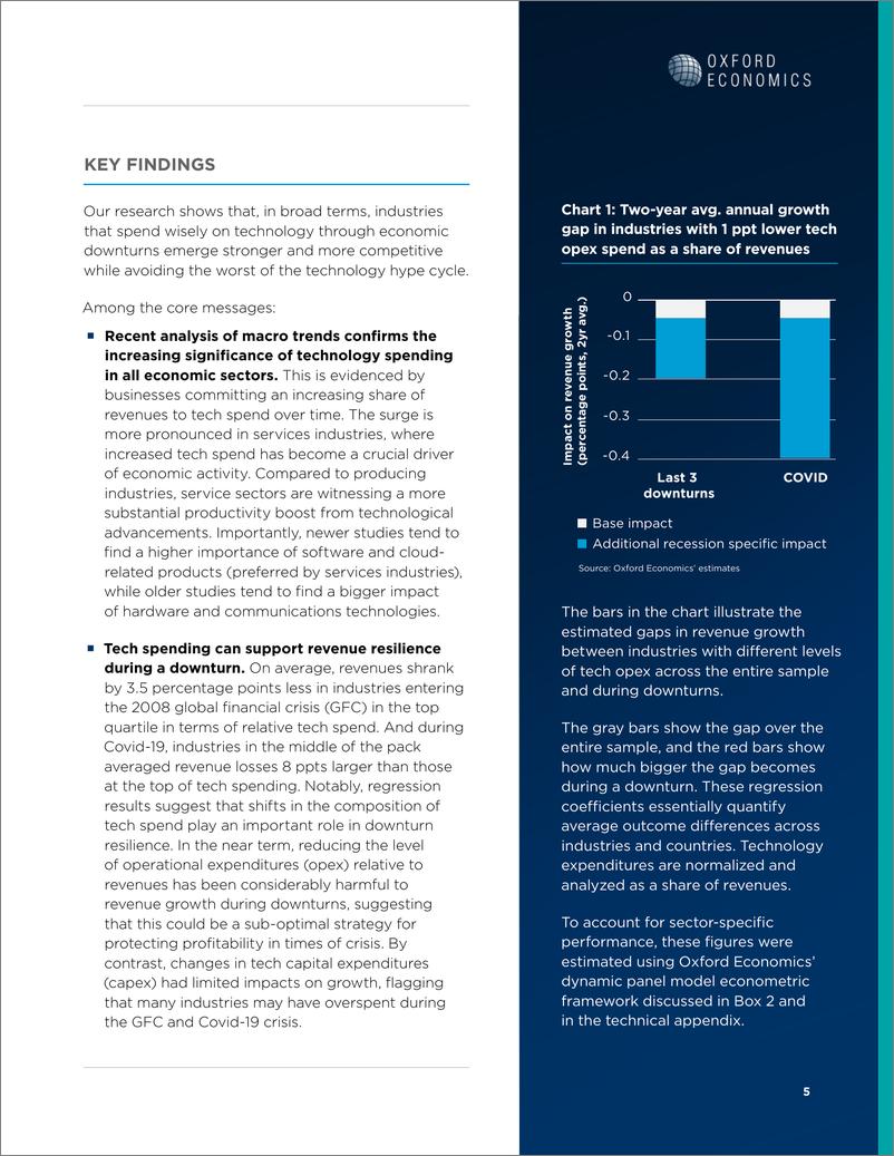 《牛津经济研究院-技术支出：在经济衰退中推动增长和韧性（英）-2024-40页》 - 第5页预览图