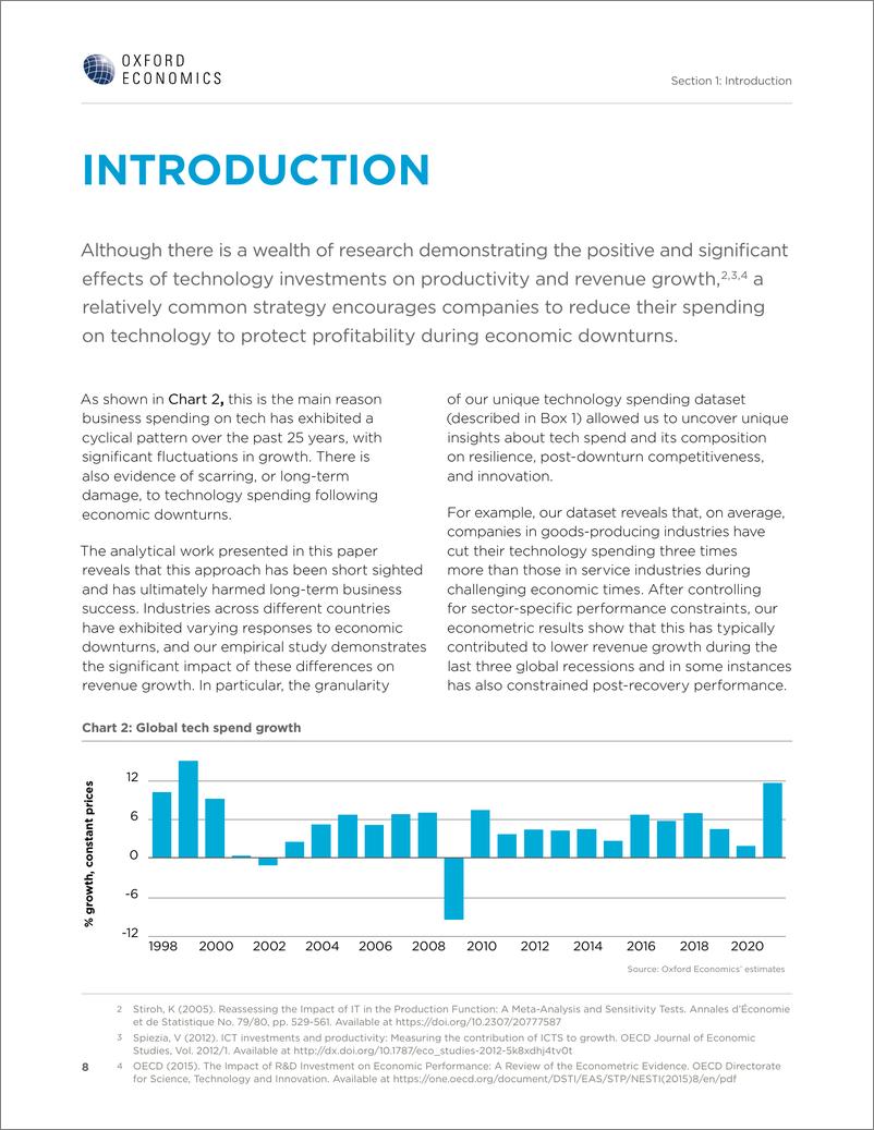 《牛津经济研究院-技术支出：在经济衰退中推动增长和韧性（英）-2024-40页》 - 第8页预览图