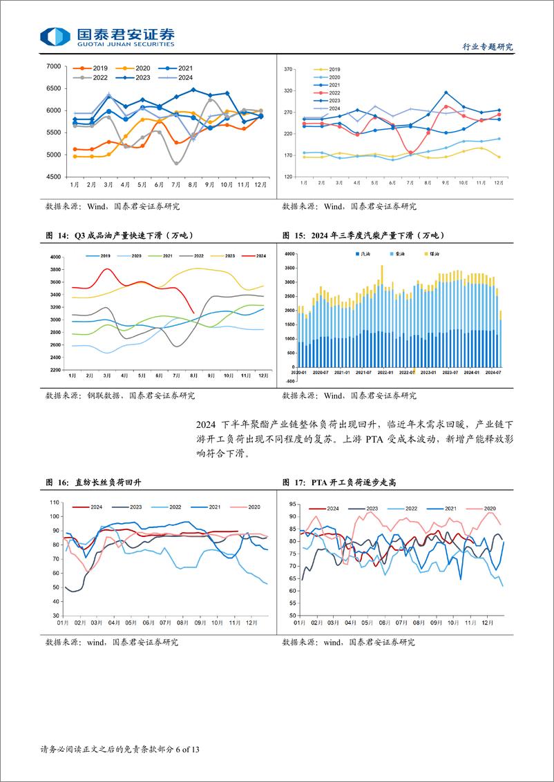 《石油与天然气行业2024年石化板块三季报综述：上游盈利保持增长，关注下游复苏节奏-241125-国泰君安-13页》 - 第6页预览图