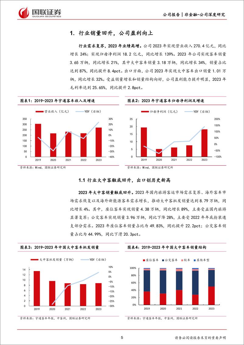 《国联证券-宇通客车-600066-深度拆解系列之宇通客车：从股息率到自由现金流折现》 - 第5页预览图