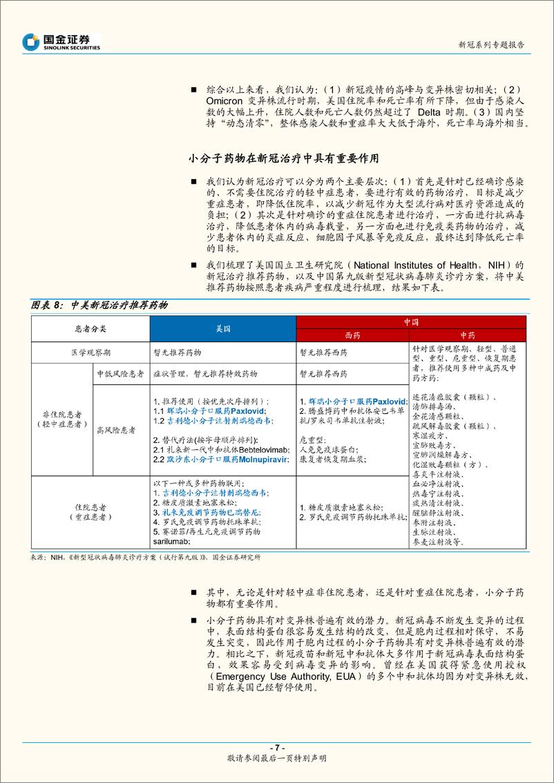 《医药健康行业新冠系列专题报告：新冠小分子治疗药物专题-20220508-国金证券-29页》 - 第8页预览图