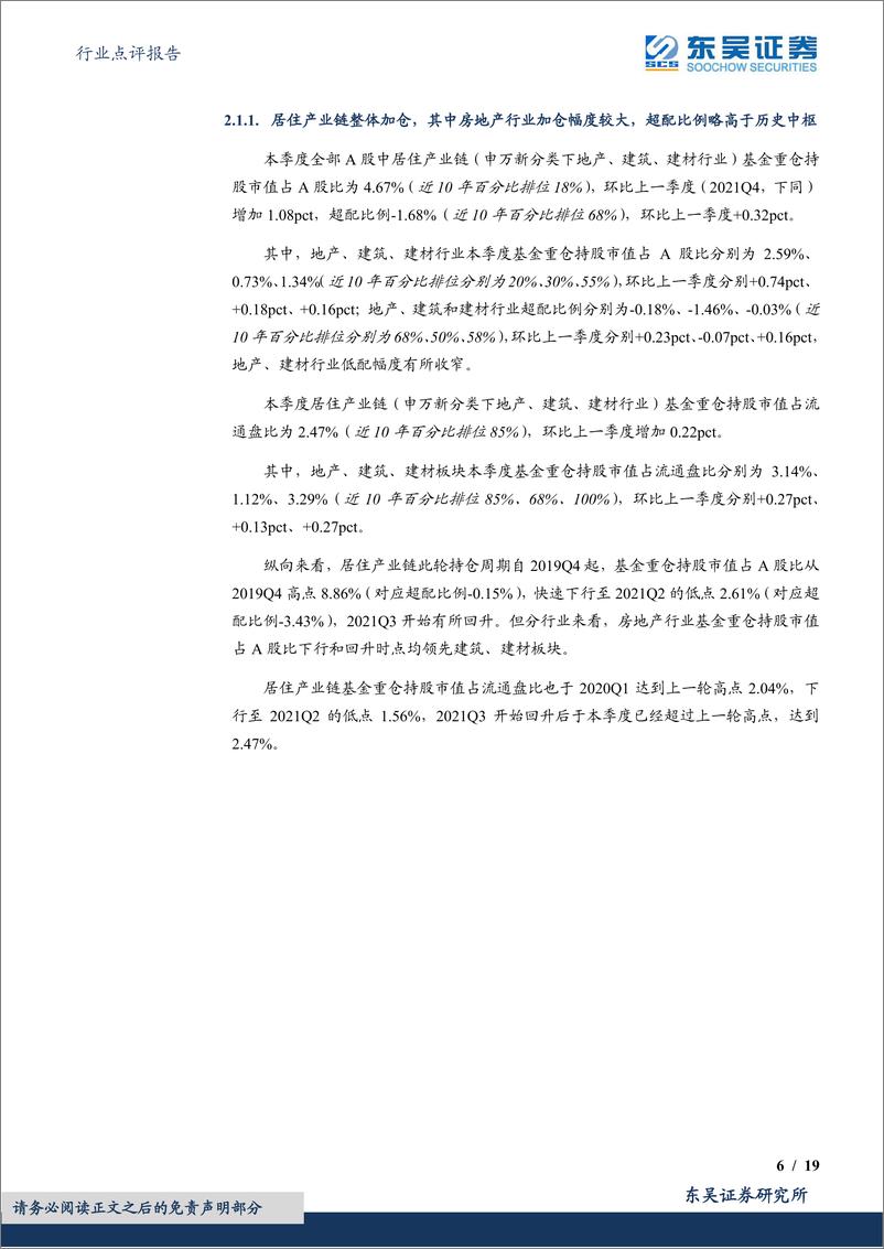 《建筑材料行业点评报告：居住产业链2022Q1获公募基金明显加仓-20220426-东吴证券-19页》 - 第7页预览图