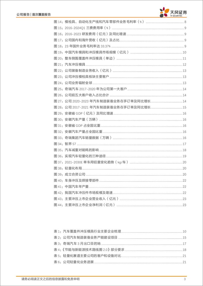 《瑞鹄模具(002997)汽车模具龙头发力轻量化，迎来第二成长曲线-240701-天风证券-28页》 - 第3页预览图