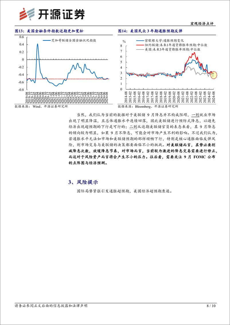 《美国8月CPI点评：核心通胀环比反弹，联储降息节奏或放缓-240912-开源证券-10页》 - 第8页预览图