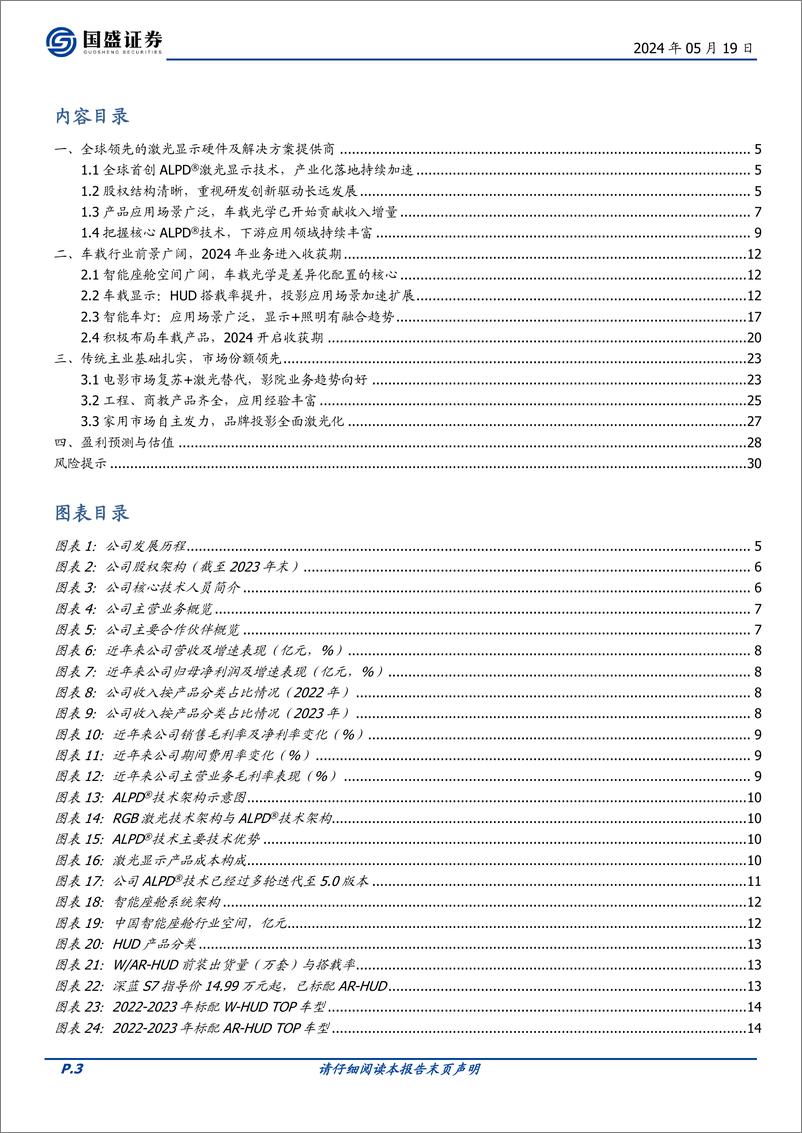 《国盛证券-光峰科技-688007-首创ALPD激光技术，车载业务快速启航》 - 第3页预览图