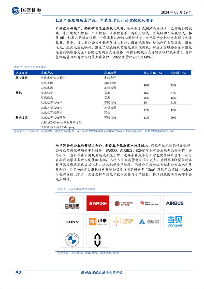 《国盛证券-光峰科技-688007-首创ALPD激光技术，车载业务快速启航》 - 第7页预览图