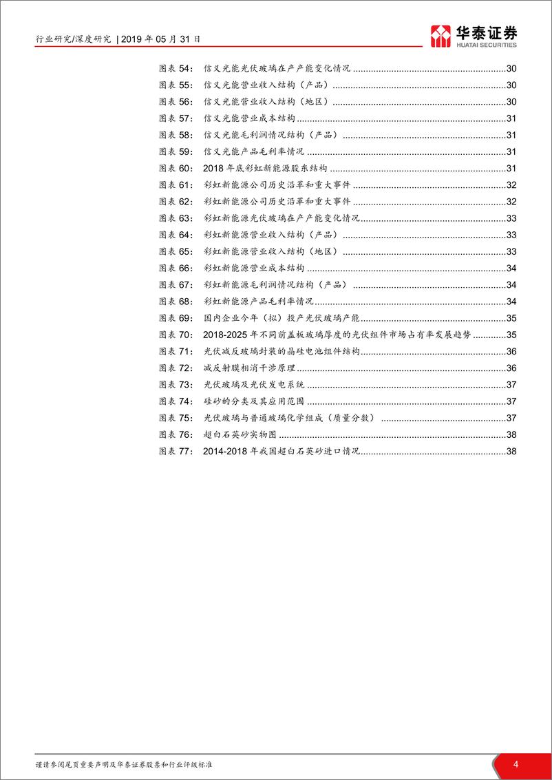 《建材细分行业解读之三：光伏玻璃，光伏玻璃景气度回升，平价上网重塑行业生态-20190531-华泰证券-39页》 - 第5页预览图