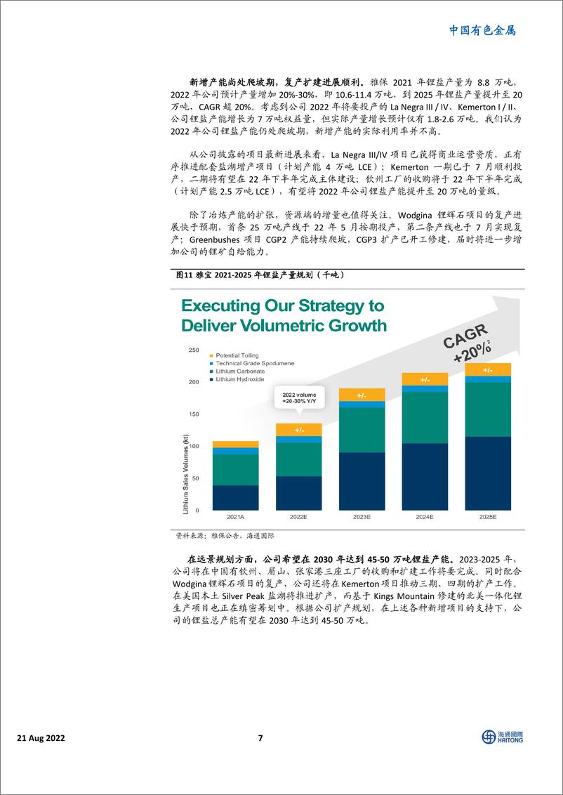 《中国有色金属行业海外锂企22Q2经营情况梳理：售价持续上修，扩产加速进行中-20220821-海通国际-28页》 - 第8页预览图