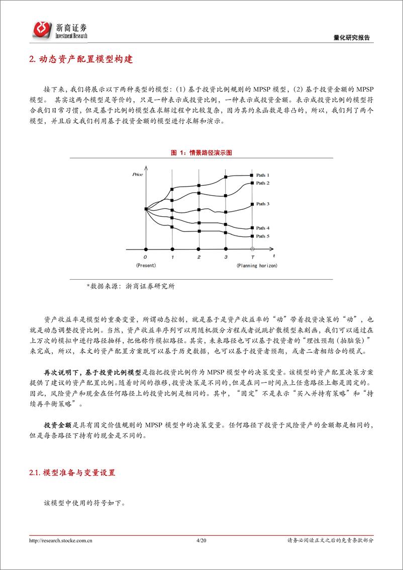 《浙商证2018113浙商证券资产配置系列目标日期基金动态资产配置策略：离散时间下随机最优控制方法》 - 第4页预览图