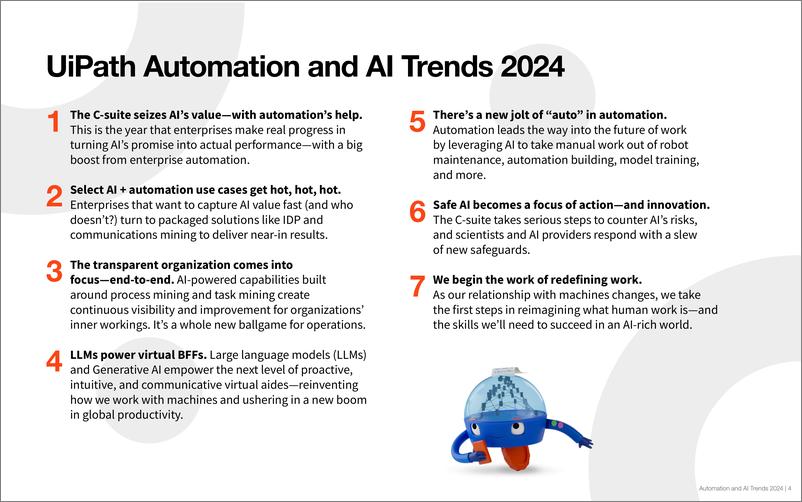 《2024年自动化和AI趋势决定两种变革性技术如何实现价值的七大趋势-英文版-UiPath》 - 第4页预览图
