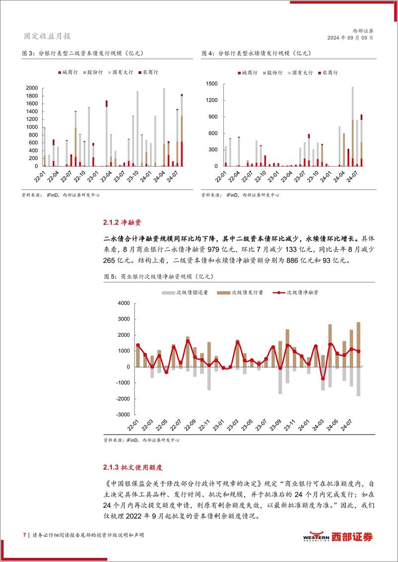 《资本补充工具8月报：多看少动，谨慎追涨-240905-西部证券-20页》 - 第7页预览图