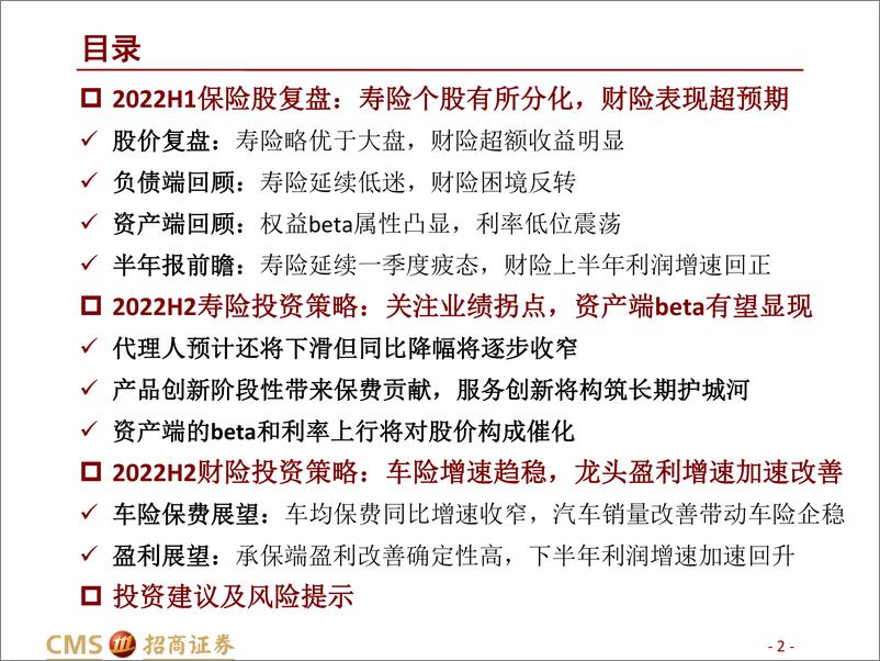 《保险行业2022年中期投资策略：保险股将迎来舒适的投资区间-20220622-招商证券-33页》 - 第3页预览图