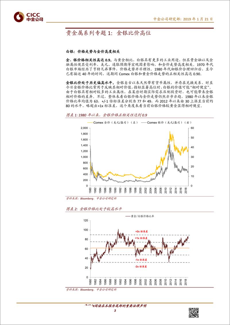 《有色金属行业：贵金属专题1，金银比价高位；双周回顾，海外氧化铝限产或解除-20190121-中金公司-16页》 - 第4页预览图