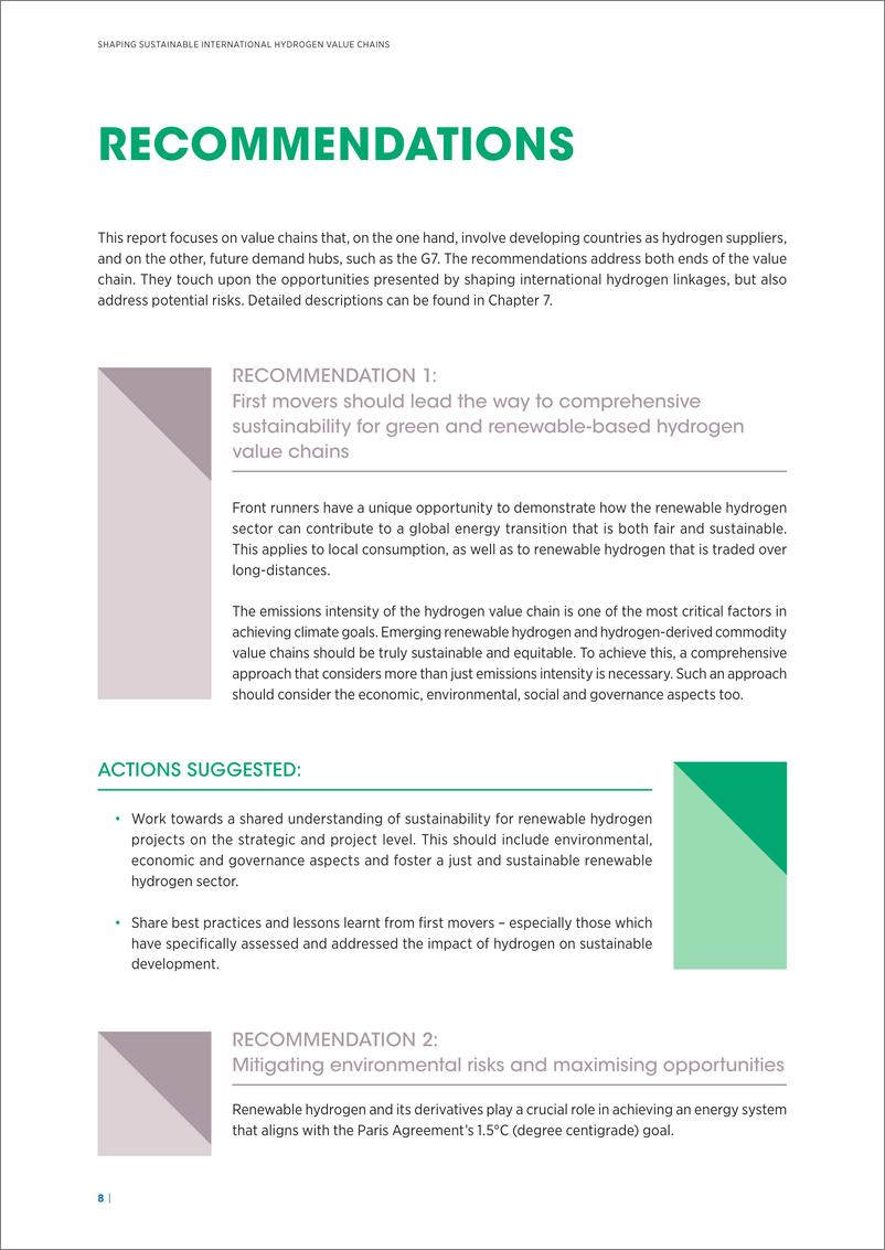 《国际可再生能源署IRENA_2024年塑造可持续的国际氢价值链报告_英文版》 - 第8页预览图