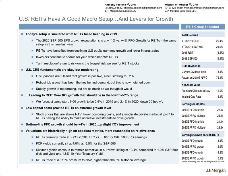 《J.P. 摩根-全球-房地产行业-全球REITs策略分析-2019.10.28-37页》 - 第6页预览图