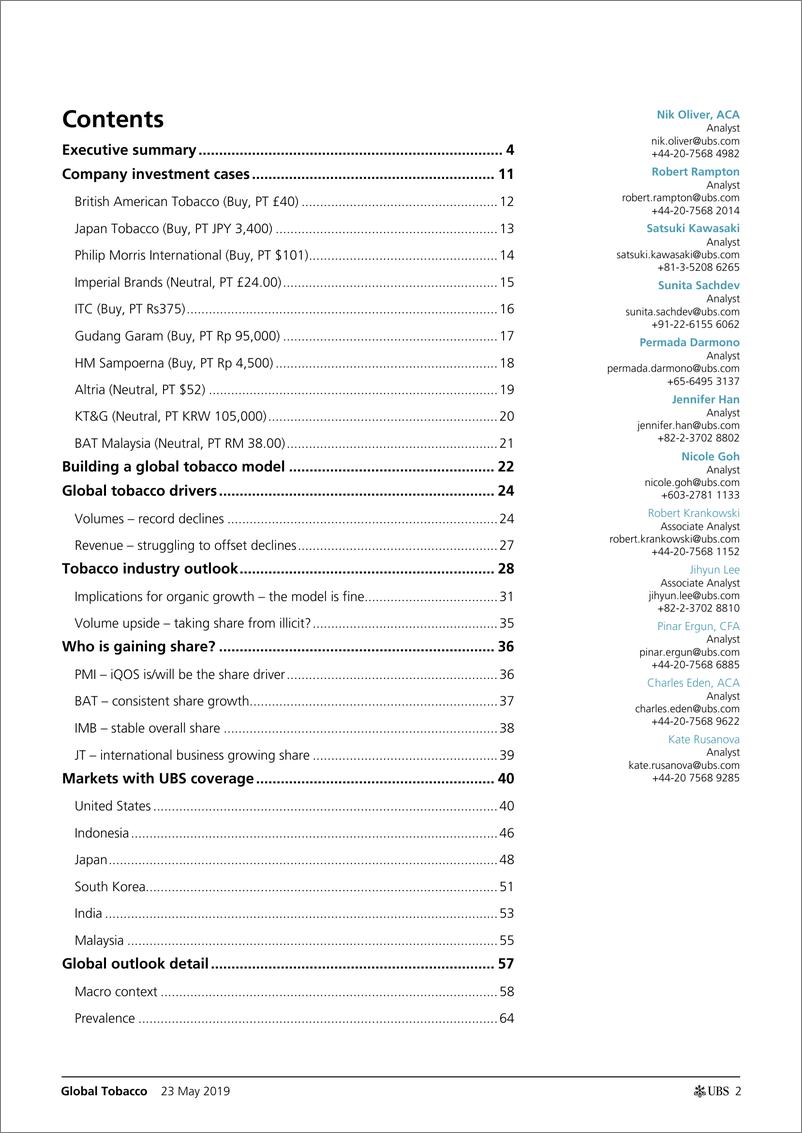 《瑞银-全球-烟草行业-全球烟草：核心增长正处于拐点-2019.5.23-92页》 - 第3页预览图