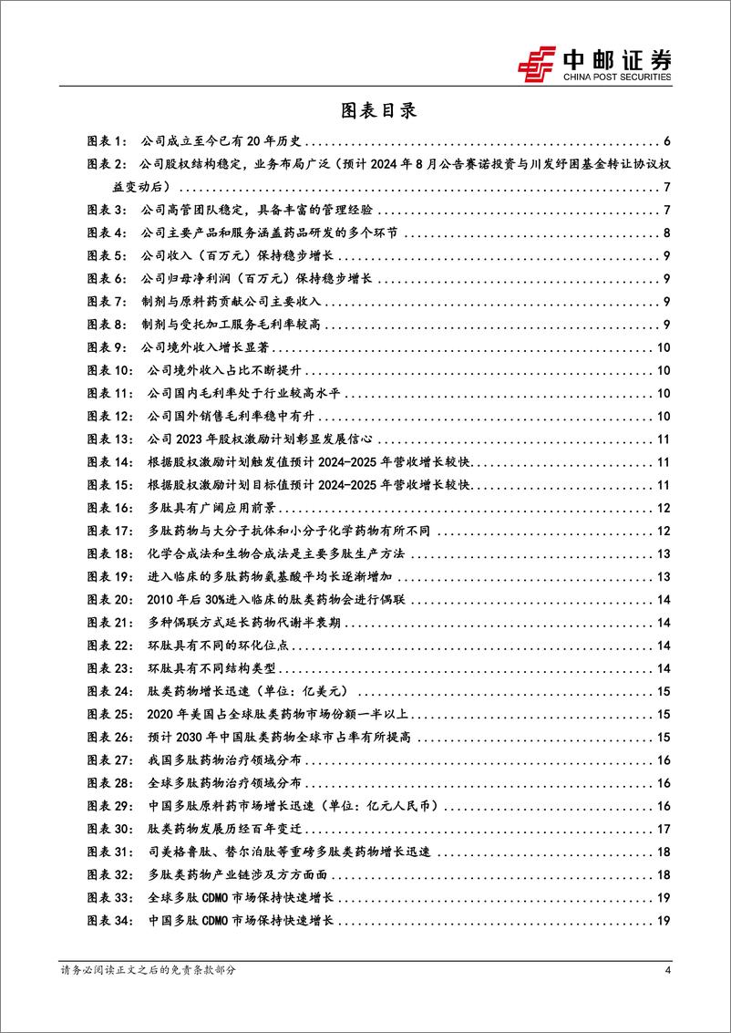 《圣诺生物(688117)深耕多肽二十余载，产能与订单有望进入加速爬坡阶段-240830-中邮证券-35页》 - 第4页预览图