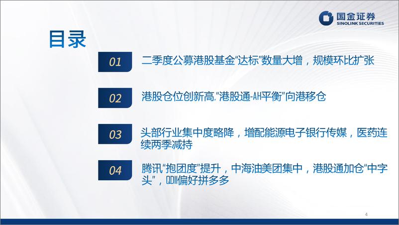 《数说公募港股基金2024年三季报：加仓港股，青睐电商保险，减持“中字头”-241120-国金证券-35页》 - 第4页预览图