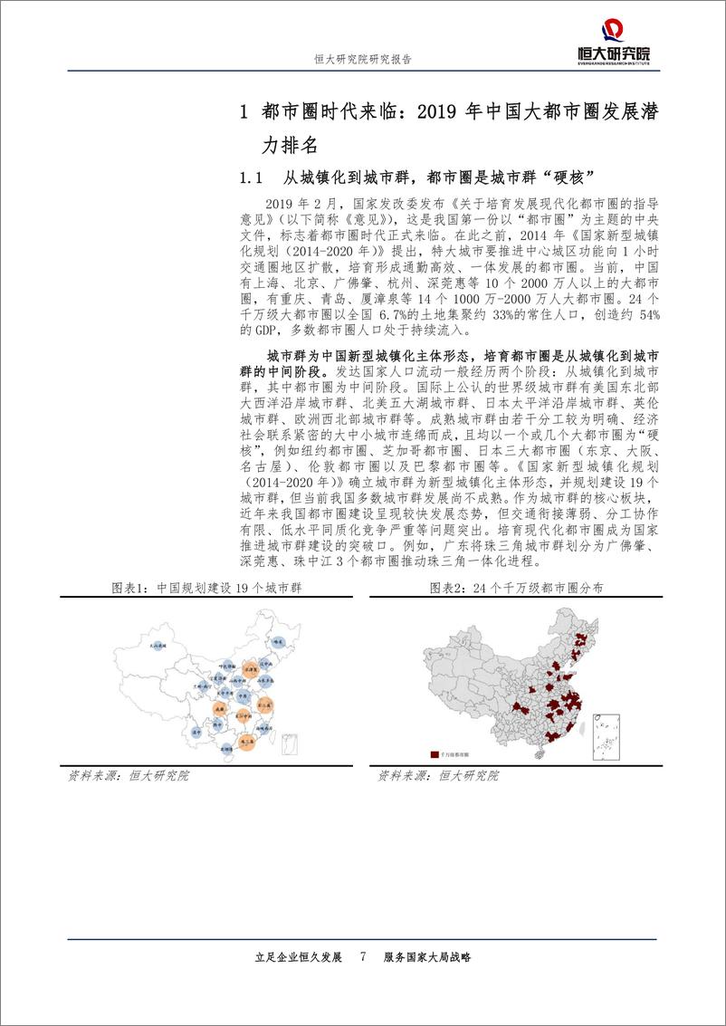 《城市规划专题报告：中国十大最具潜力都市圈，2019-20190620-恒大研究院-33页》 - 第8页预览图