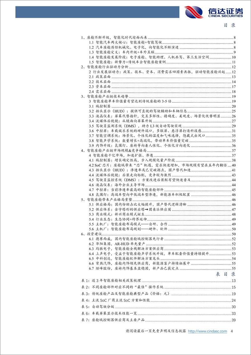 《汽车行业智能座舱：汽车智能化先锋，千亿蓝海国产化加速-20220914-信达证券-58页》 - 第5页预览图