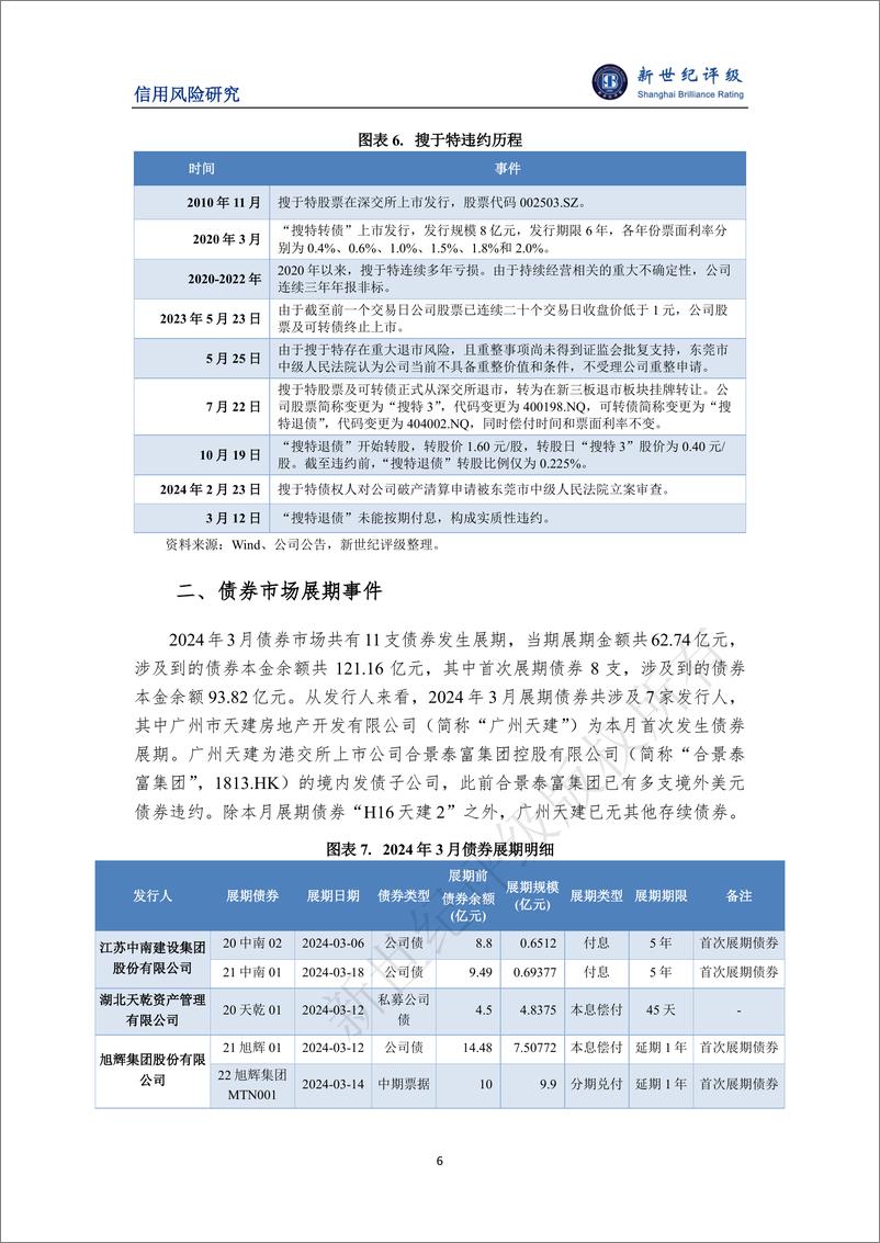 《可转债首次实质性违约——2024年3月债券市场违约及信用风险事件概况-11页》 - 第6页预览图