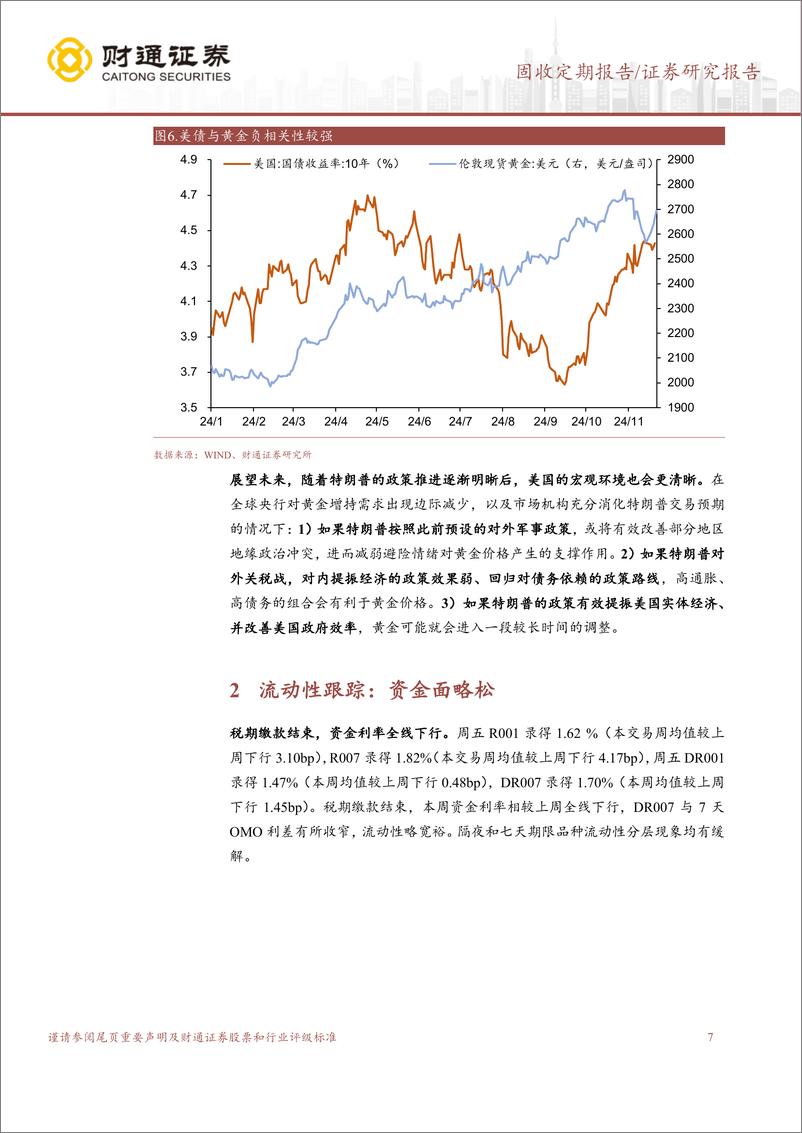 《资金面略松，黄金价格趋势性上涨行情或难出现-241124-财通证券-17页》 - 第7页预览图