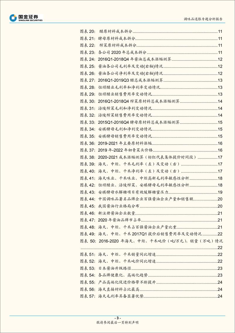 《调味品行业通胀专题分析报告：提价与通胀赛跑，看好龙头转危为机-20220327-国金证券-30页》 - 第4页预览图