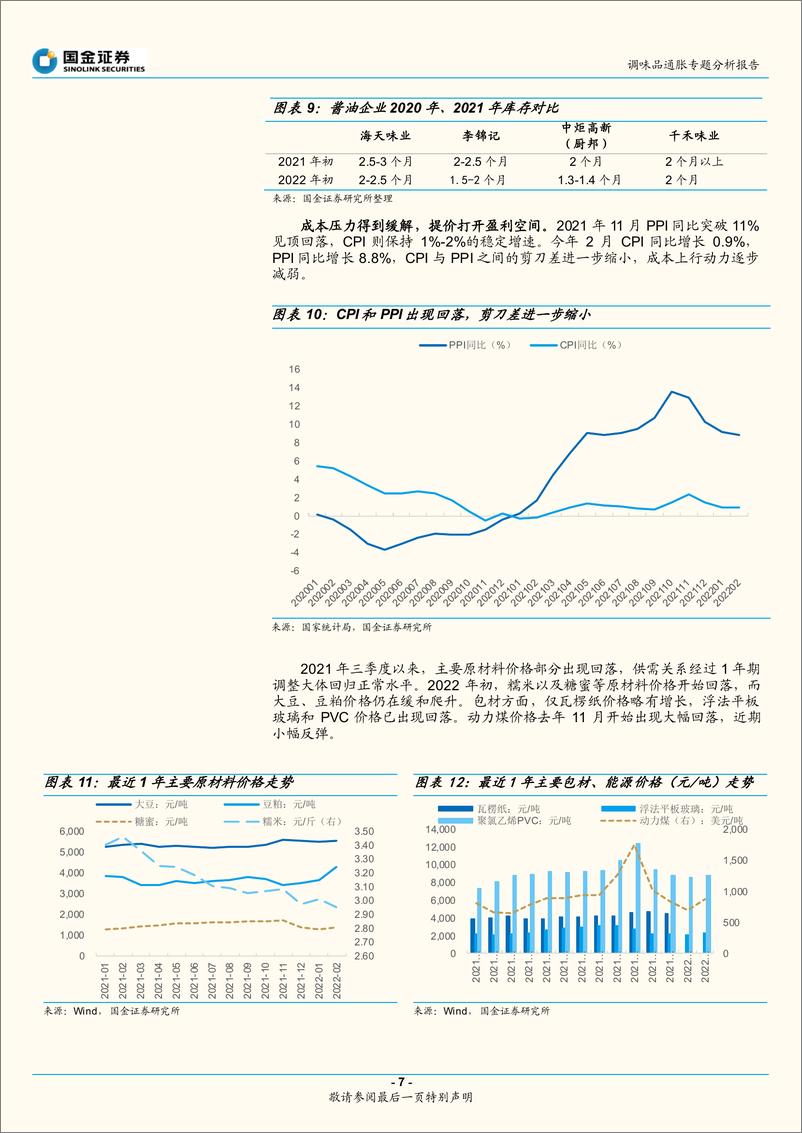 《调味品行业通胀专题分析报告：提价与通胀赛跑，看好龙头转危为机-20220327-国金证券-30页》 - 第8页预览图