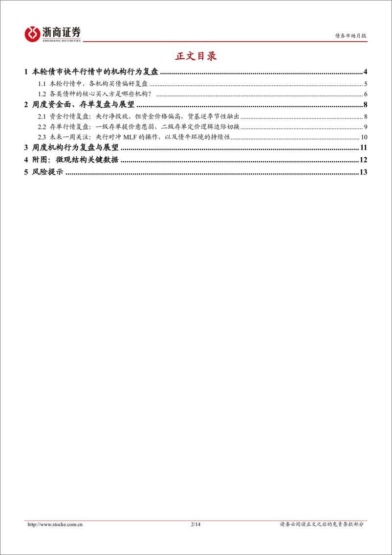 《债券市场专题：本轮债市快牛行情中的机构行为复盘-241215-浙商证券-14页》 - 第2页预览图