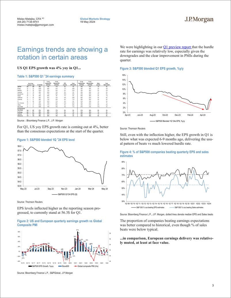 《JPMorgan-Equity Strategy Earnings trends are showing a rotation in ce...-108300076》 - 第3页预览图