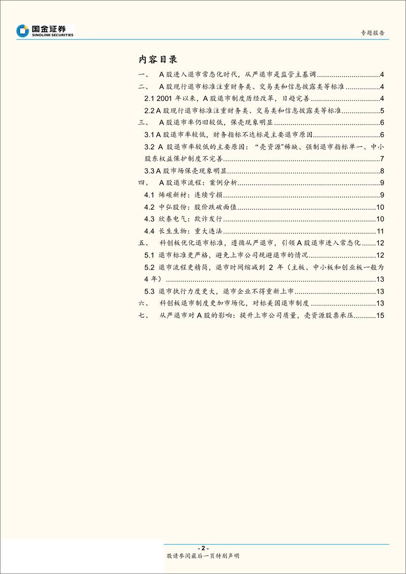 《A股退市专题报告：科创板退市制度市场化程度对标美国退市制度-20190331-国金证券-16页》 - 第3页预览图