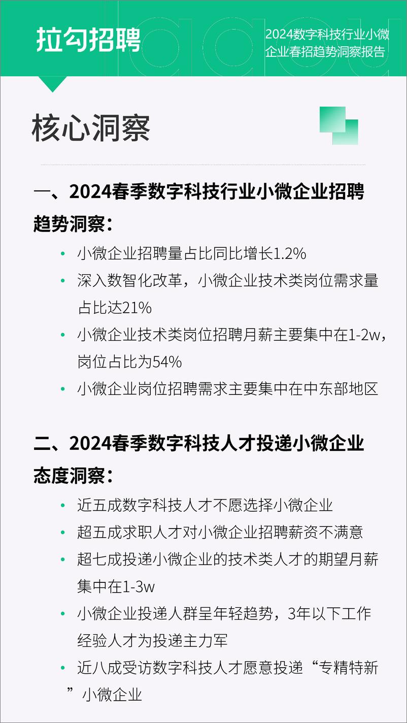 《2024数字科技行业小微企业春招趋势洞察报告》 - 第4页预览图