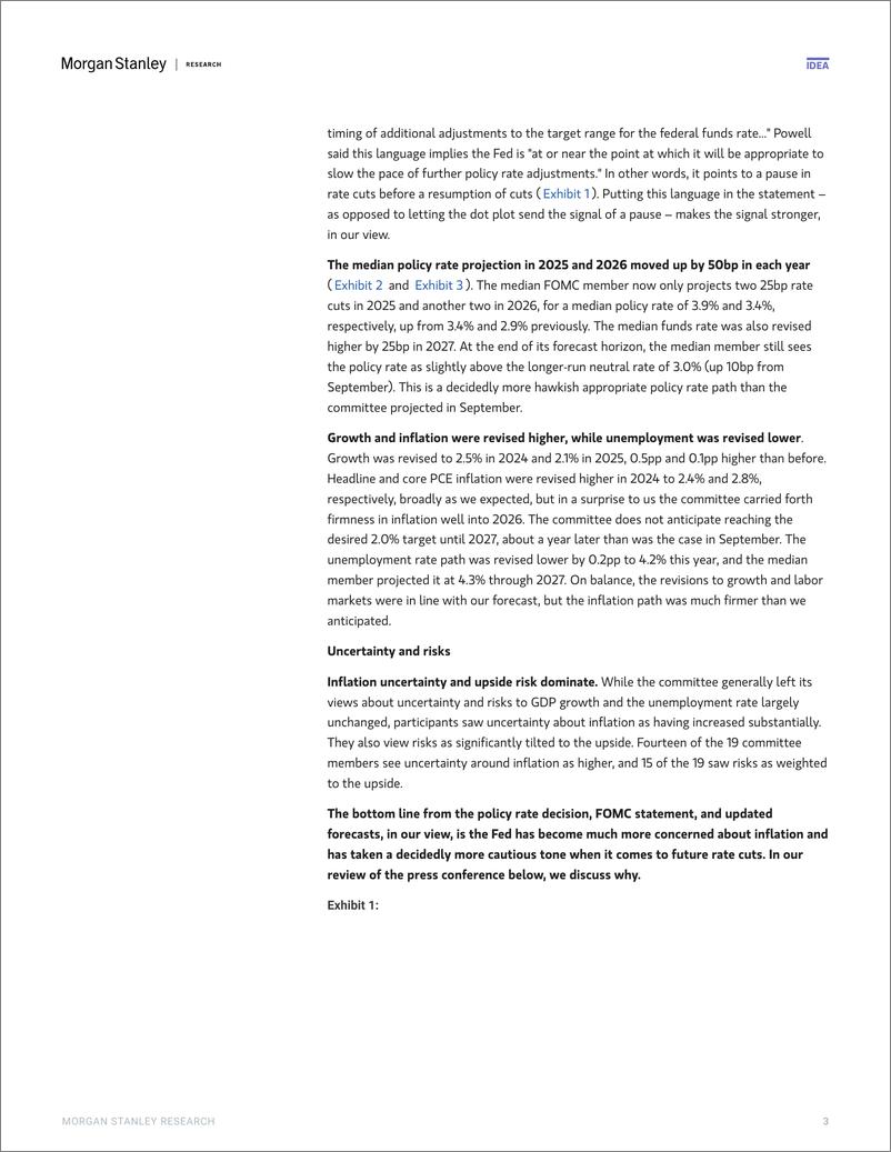 《Morgan Stanley Fixed-US Economics  Global Macro Strategy FOMC Reaction Policy ...-112282215》 - 第3页预览图