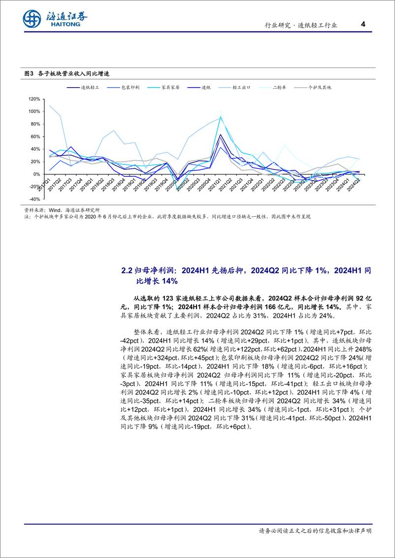 《造纸轻工行业半年报：造纸板块逐步修复，家具家居板块有所承压-240911-海通证券-10页》 - 第4页预览图