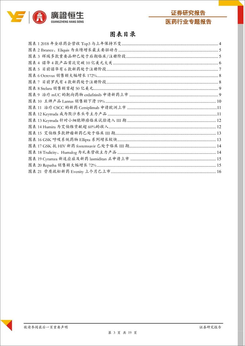 《医药行业专题报告：2018年全球Top10药企财报解析-20190225-广证恒生-19页》 - 第4页预览图