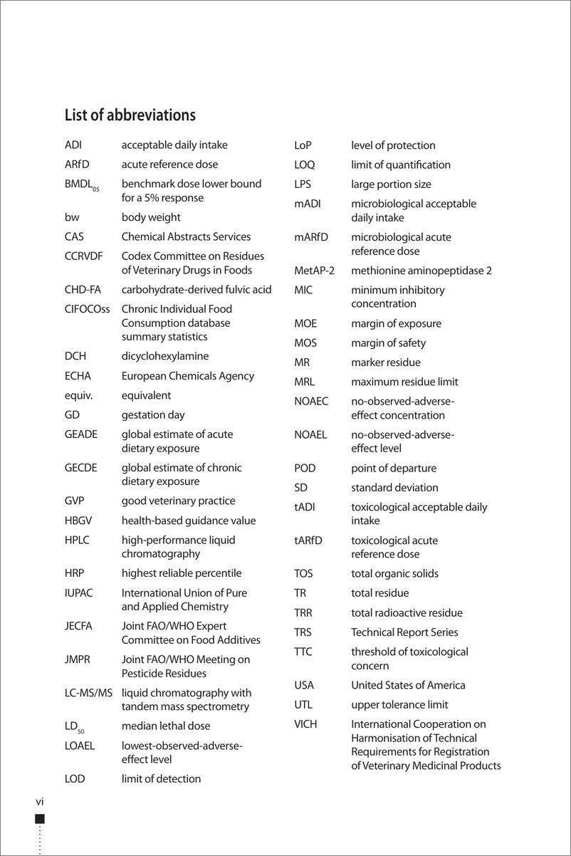 《联合国粮农组织：2024食品中某些兽药残留的评价报告（英文版）》 - 第8页预览图