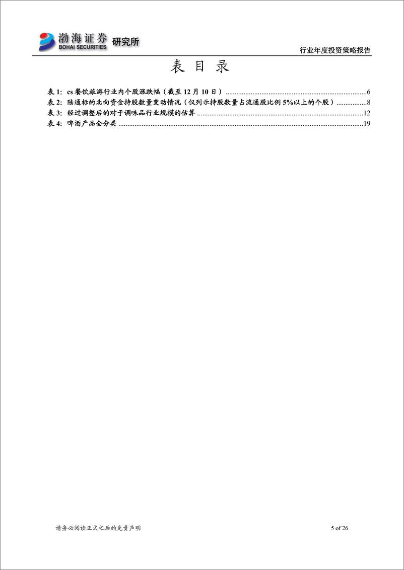 《食品饮料行业2020年度投资策略报告：寻找不确定性当中的确定性-20191211-渤海证券-26页》 - 第6页预览图