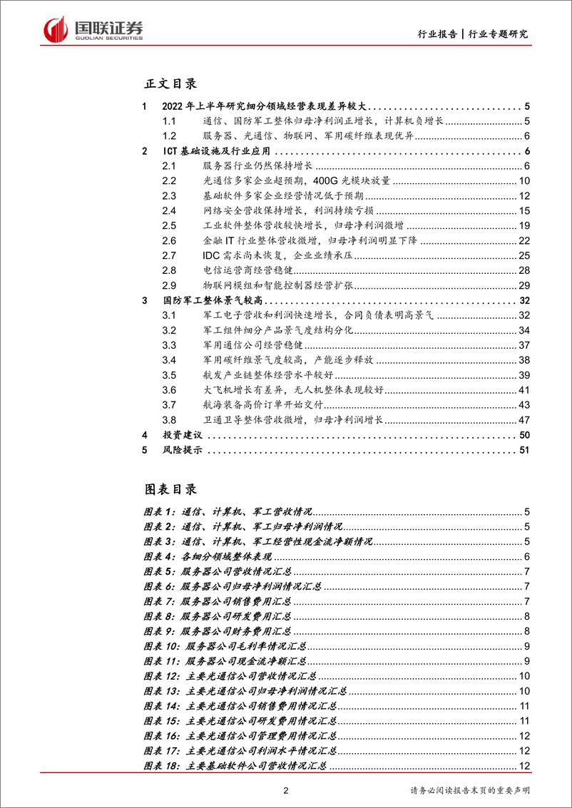 《通信、计算机、国防军工行业三季报点评：服务器、光通信、物联网、军用碳纤维表现优异-20221103-国联证券-52页》 - 第3页预览图