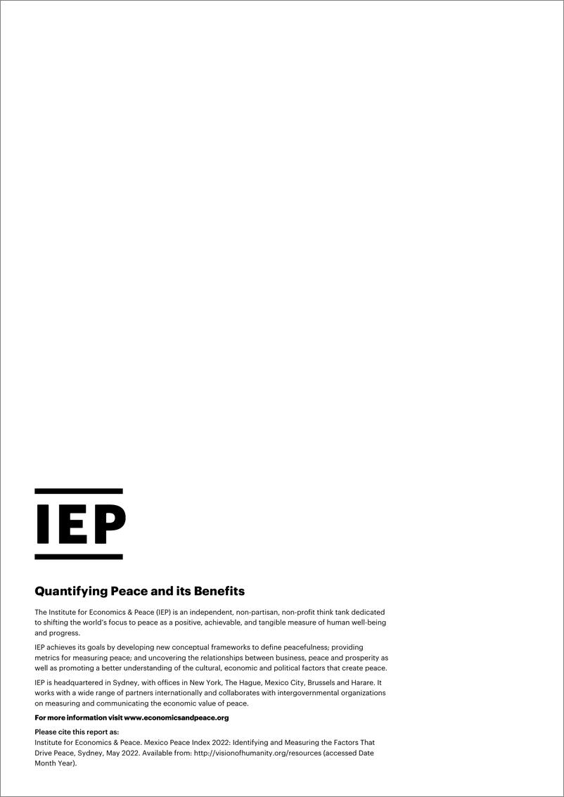 《IEP-墨西哥和平指数2022-确定和衡量推动和平的因素（英）-2022.5-102页》 - 第3页预览图