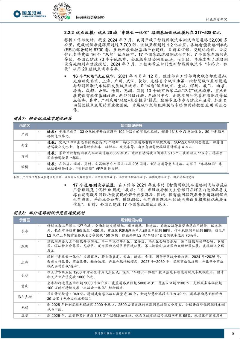 《国金证券-计算机行业研究_车路云一体化赋能安全与效率_试点城市落地牵引需求放量》 - 第8页预览图