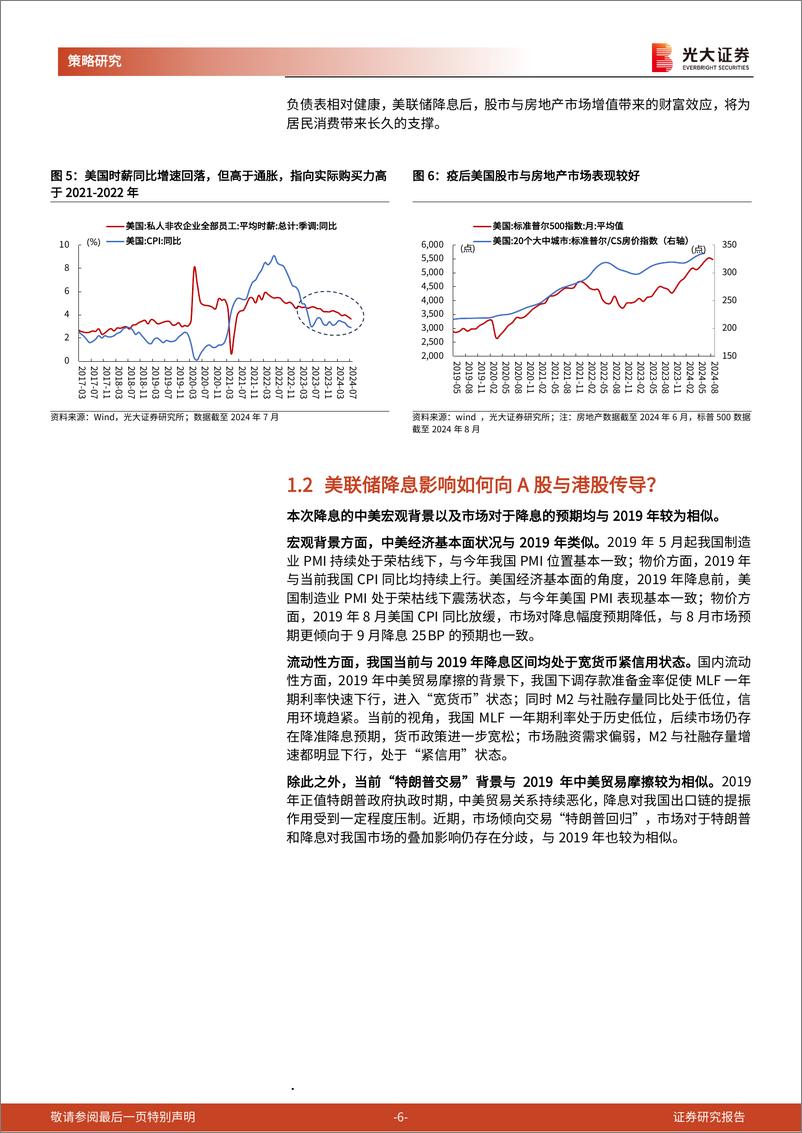 《美联储降息系列报告之一：美联储降息下，A股与港股弹性谁更大？-240923-光大证券-16页》 - 第6页预览图