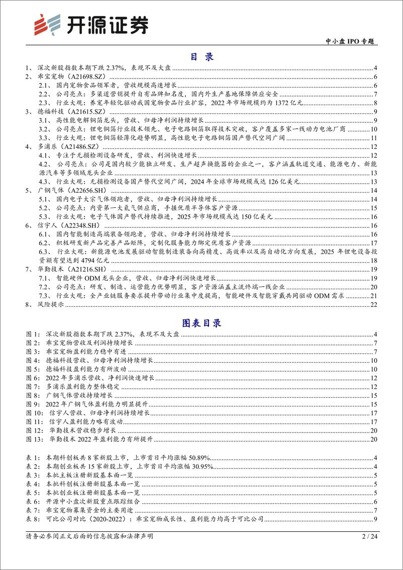《中小盘IPO专题：次新股说，本批乖宝宠物等值得重点跟踪（2023批次26、27、28）-20230711-开源证券-24页》 - 第3页预览图