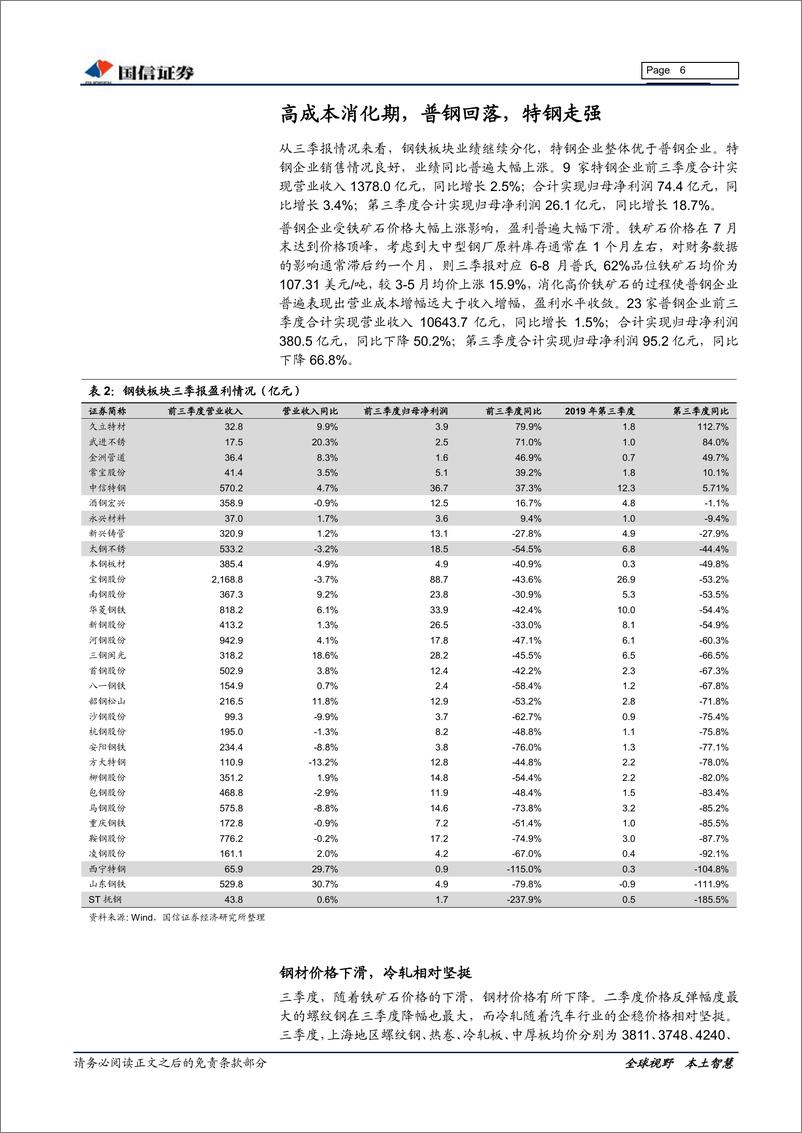 《钢铁行业2019年11月投资策略暨3季报业绩总结：短期需求仍具韧性-20191111-国信证券-20页》 - 第7页预览图