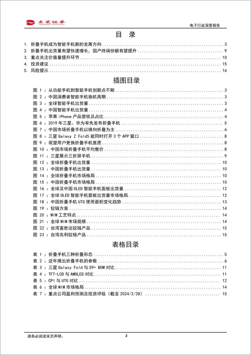 《电子行业深度报告：折叠手机出货量有望快增，关注价值量提升环节-20240229-东莞证券-17页》 - 第2页预览图