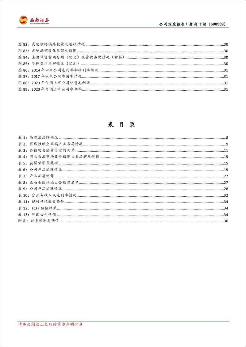 《老白干酒(600559)一树三香五花齐放，冀鲁湘皖香飘全国-240918-西南证券-45页》 - 第6页预览图