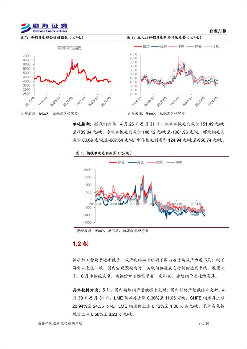 《金属行业6月月报：政策出台或优化格局，供给扰动下钴镍上涨-240605-渤海证券-20页》 - 第8页预览图